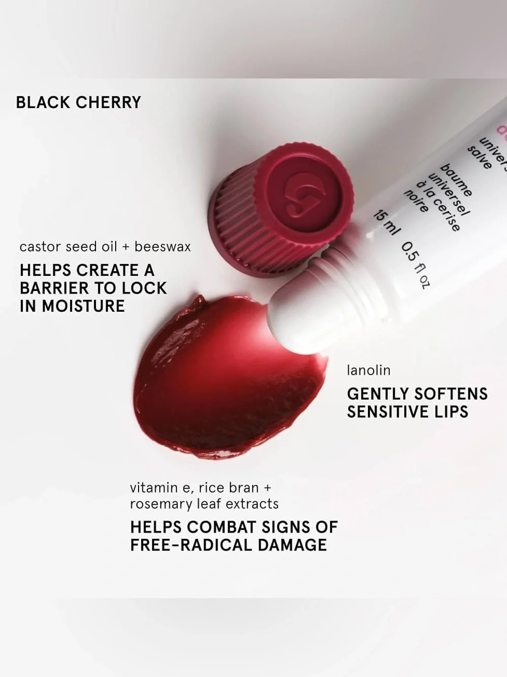 Glossier Black Cherry Balm Dotcom - Deep Berry & Rose